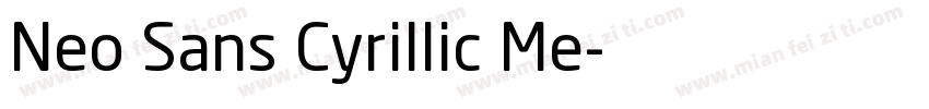 Neo Sans Cyrillic Me字体转换